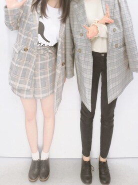 「SVEC（シュベック）のアイテム（その他シューズ）」を使った、むちゃんʕ•̫͡•ʔさん（レディース・156cm）の秋コーディネート