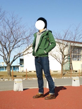 「URBAN RESEARCH（アーバンリサーチ）のアイテム（マウンテンパーカー）」を使った、ずっぴぃさん（メンズ・185cm）の冬コーディネート