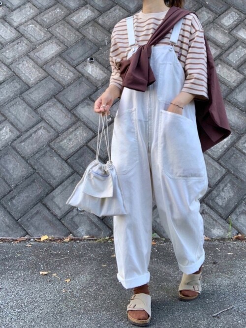 にこ さんのサロペット オーバーオールを使ったコーディネート Zozotown