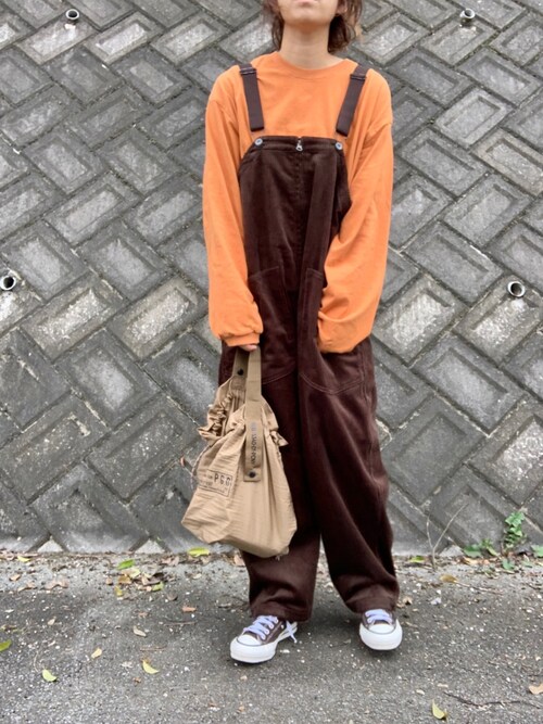 にこ さんのサロペット オーバーオールを使ったコーディネート Zozotown