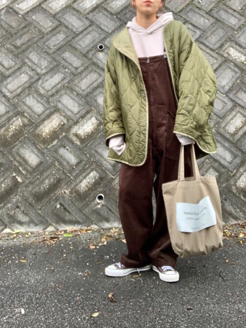 にこ さんのサロペット オーバーオールを使ったコーディネート Zozotown