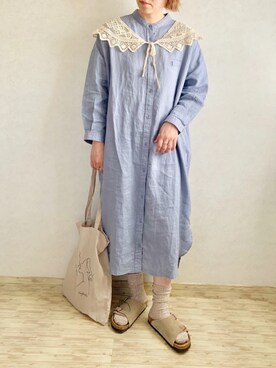 ワンピース ドレスを使った つけ襟 の人気ファッションコーディネート Wear