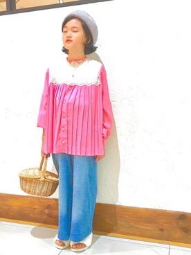 「URBAN RESEARCH（アーバンリサーチ）のアイテム」を使った、あやねこさん（キッズ・133cm）の夏コーディネート