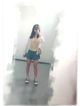 「CONVERSE（コンバース）のアイテム（アクセサリー）」を使った、cacecherryさん（レディース・150cm）の夏コーディネート