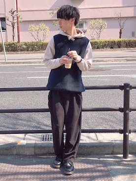 「ScoLar Parity（スカラーパリティ）のアイテム」を使った、サル🙈さん（メンズ・168cm）の春コーディネート