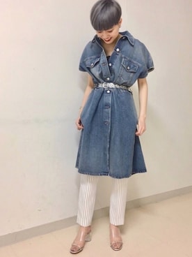 「MM6 Maison Margiela（ｴﾑｴﾑｼｯｸｽ ﾒｿﾞﾝ ﾏﾙｼﾞｪﾗ）のアイテム（ジャケット/アウター）」を使った、nさん（レディース・166cm）の春コーディネート
