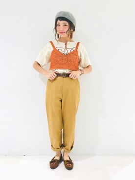 「クリスプ」｜「アイテム（モカシン/デッキシューズ）」を使った、asukaさん（レディース・157cm）の夏コーディネート