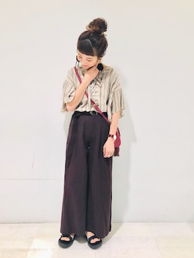 「クリスプ」｜「アイテム（腕時計）」を使った、asukaさん（レディース・157cm）の夏コーディネート