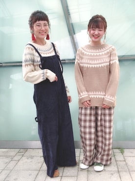 「クリスプ」｜「アイテム（サロペット/オーバーオール）」を使った、asukaさん（レディース・157cm）の秋コーディネート
