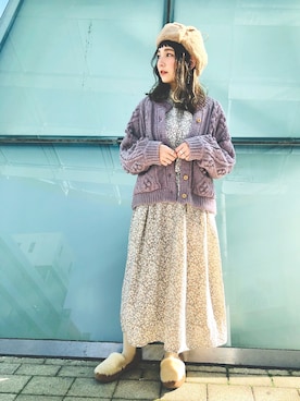 「クリスプ」｜「アイテム（スリッポン）」を使った、asukaさん（レディース・157cm）の冬コーディネート
