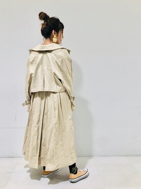 「クリスプ」｜「アイテム（トレンチコート）」を使った、asukaさん（レディース・157cm）の冬コーディネート