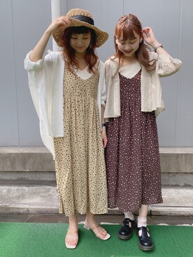 「Crisp（クリスプ）のアイテム（帽子）」を使った、asukaさん（レディース・157cm）の夏コーディネート