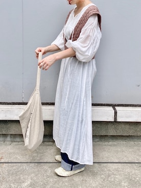 「クリスプ」｜「アイテム（シャツワンピース）」を使った、asukaさん（レディース・157cm）の夏コーディネート