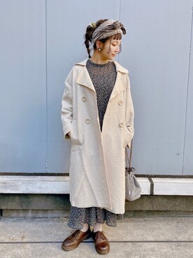 「クリスプ」｜「アイテム（チェスターコート）」を使った、asukaさん（レディース・157cm）の秋コーディネート