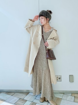 「クリスプ」｜「アイテム（チェスターコート）」を使った、asukaさん（レディース・157cm）の秋コーディネート