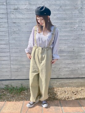 「クリスプ」｜「アイテム（ハンチング/ベレー帽）」を使った、asukaさん（レディース・157cm）の冬コーディネート
