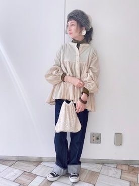 「クリスプ」｜「アイテム（アクセサリー）」を使った、asukaさん（レディース・157cm）の冬コーディネート