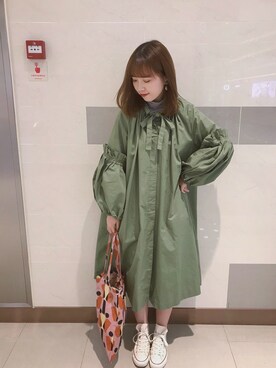 「Simplicite（サンプリシテ）のアイテム（トレンチコート）」を使った、mika♡さん（レディース・160cm）の春コーディネート