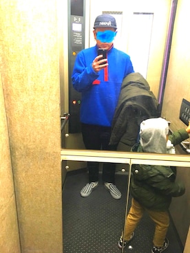 「スナップT」｜「アイテム（帽子）」を使った、$taka$さん（メンズ・173cm）の冬コーディネート