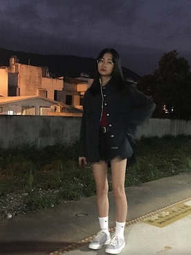 「アイテム（アイシャドウ）」を使った、Zさん（レディース・155cm）の冬コーディネート
