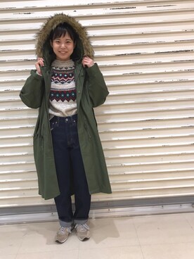 「cepo（セポ）のアイテム（モッズコート）」を使った、mikiさん（レディース・161cm）の秋コーディネート