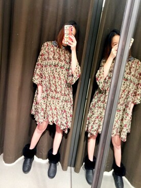 「ZARA」｜嘉嘉さん（レディース・167cm）の冬コーディネート