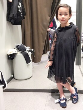 「アイテム（スカート）」を使った、嘉嘉さん（キッズ・110cm）の春コーディネート