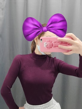 「搭配」｜「アイテム（トップス）」を使った、嘉嘉さん（レディース・167cm）の秋コーディネート