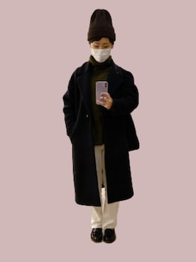 「URBAN RESEARCH DOORS（アーバンリサーチドアーズ）のハイライズデニムパンツ（デニムパンツ）」を使った、するめさん（レディース・158cm）の冬コーディネート