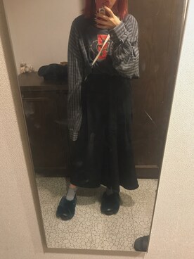 「GU（ジーユー）のアイテム（サンダル、グリーン系）」を使った、ぱてぃチャンさん（レディース・167cm）の秋コーディネート