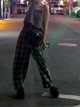 「PRADA（プラダ）のアイテム（バッグ、ブラック系）」を使った、ぱてぃチャンさん（レディース・167cm）の春コーディネート