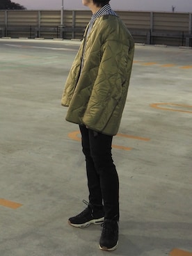 「AIR MAX」｜「アイテム（モッズコート）」を使った、ヒロさん（メンズ・177cm）の秋コーディネート