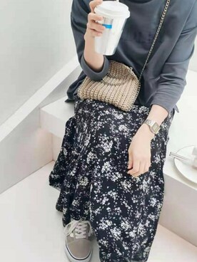 「自制小包包」｜ko_mo_moさん（レディース・158cm）の春コーディネート
