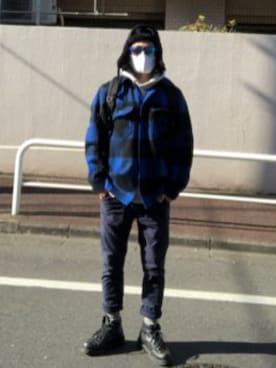「USA」｜「アイテム（帽子）」を使った、jams_aklさん（メンズ・165cm）の冬コーディネート
