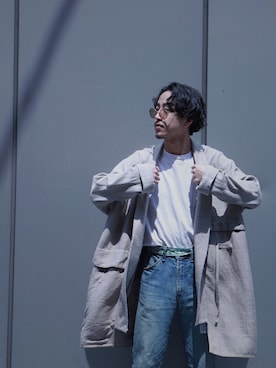 「HBNS（ハバノス）のアイテム（トップス）」を使った、GARDEN  takumiさん（メンズ・167cm）の春コーディネート