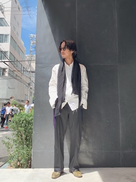 「PLEATS PLEASE（プリーツプリーズ）のアイテム」を使った、GARDEN  takumiさん（メンズ・167cm）の夏コーディネート