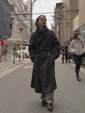 「Yohji Yamamoto POUR HOMME（ヨウジヤマモトプールオム）のアイテム（ジャケット/アウター）」を使った、GARDEN  takumiさん（メンズ・167cm）の冬コーディネート