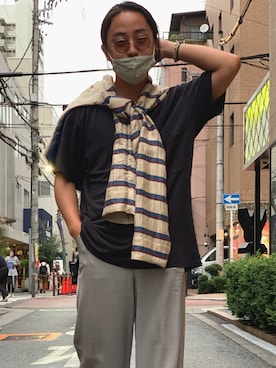 「WhoWhat（フーワット）のアイテム（トップス）」を使った、GARDEN  takumiさん（メンズ・167cm）の夏コーディネート