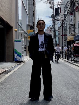 「ROBES&CONFECTIONS（ローブスコンフェクションズ）のアイテム（ジャケット/アウター）」を使った、GARDEN  takumiさん（メンズ・167cm）の夏コーディネート
