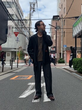 「SUNSEA（サンシー）のアイテム（ジャケット/アウター）」を使った、GARDEN  takumiさん（メンズ・167cm）の秋コーディネート