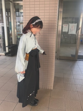 「袴」｜「アイテム（その他）」を使った、まつさん（レディース・155cm）の春コーディネート