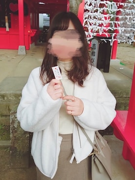 「オリエンタルトラフィック」｜「アイテム（その他アウター）」を使った、chiaさん（レディース・152cm）の冬コーディネート