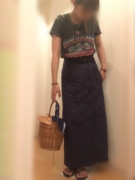 mee☆さんの「ロングトレンチスカート」を使ったコーディネート