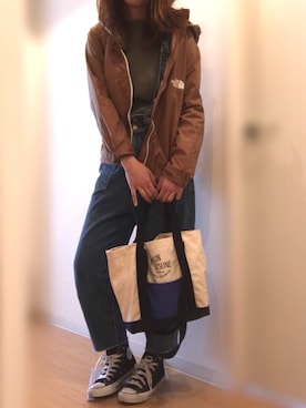 「URBAN RESEARCH（アーバンリサーチ）のUR ワイドリブ袖フレアカットソー（Tシャツ/カットソー）」を使った、mee☆さん（レディース・160cm）の春コーディネート