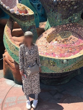 「Shelly island（シェリーアイランド）のアイテム（レギンス/スパッツ）」を使った、mee☆さん（レディース・160cm）の春コーディネート