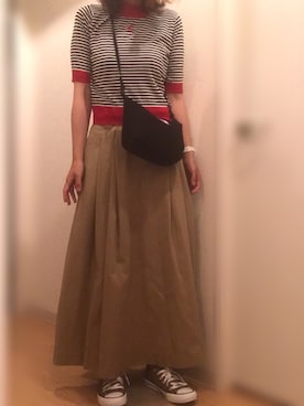 「NANO universe（ナノユニバース）のアイテム（アナログ腕時計）」を使った、mee☆さん（レディース・160cm）の夏コーディネート