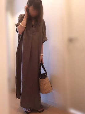 「NANO universe（ナノユニバース）のアイテム（アナログ腕時計）」を使った、mee☆さん（レディース・160cm）の夏コーディネート