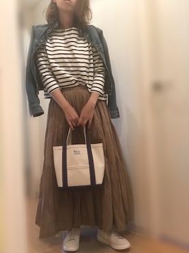 「Lee（リー）のアイテム（ジャケット/アウター）」を使った、mee☆さん（レディース・160cm）の秋コーディネート