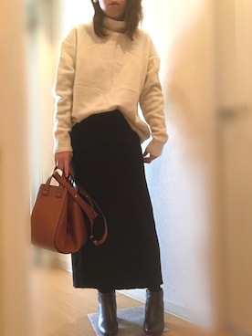 plage（プラージュ）の「スーパーファインウール ハイネックプル