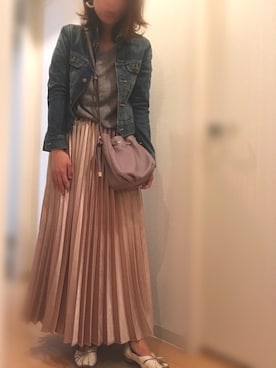 「Lee（リー）のアイテム（ジャケット/アウター）」を使った、mee☆さん（レディース・160cm）の春コーディネート